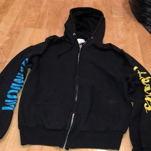 Random Hearts Zip up hoodie